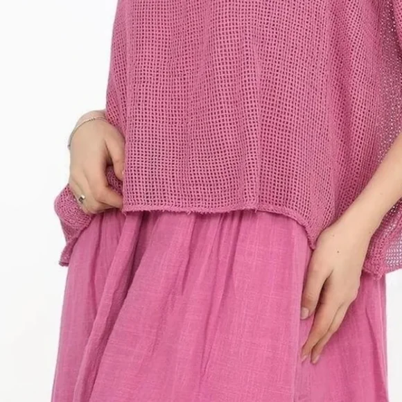 Made in Italy Raw Moda Layered Cotton Dress - One Size (Fits 8-14) - Picture 4 of 9